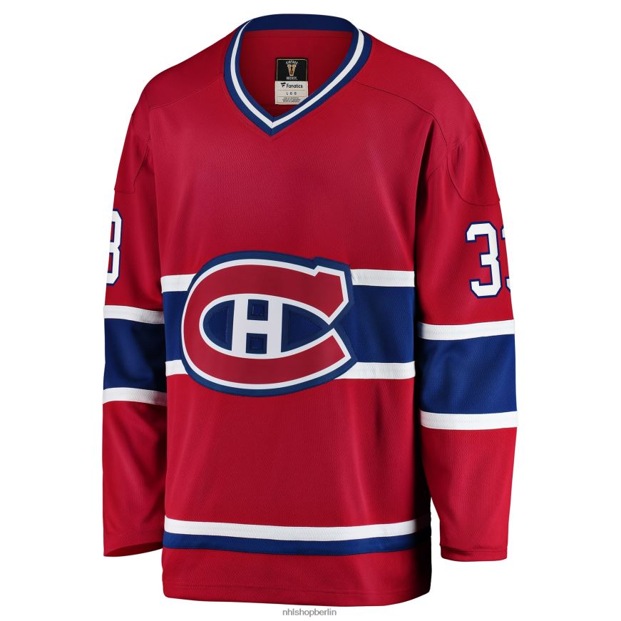 Männer NHL Rotes Premier Breakaway-Spielertrikot der Montreal Canadiens mit Fanatiker-Logo von Patrick Roy Kleidung BF680T693