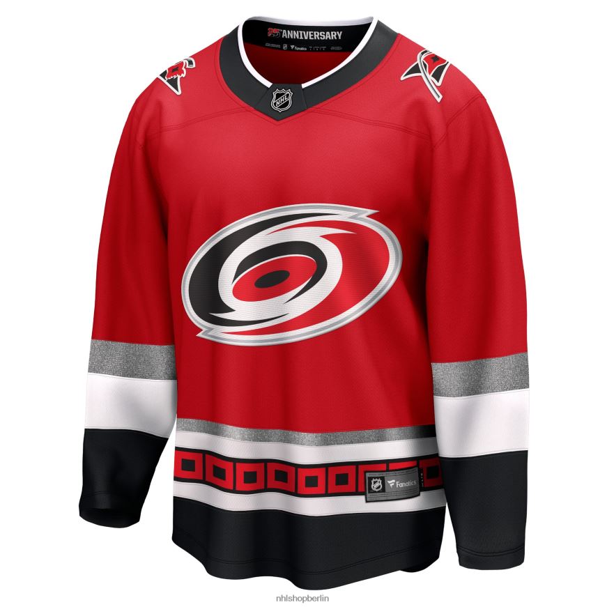 Männer NHL Rotes Premier Breakaway-Trikot der Carolina Hurricanes Fanatics zum 25-jährigen Jubiläum Kleidung BF680T815