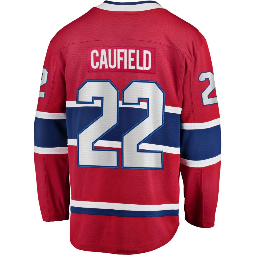 Männer NHL Rotes Replica-Heimtrikot 2017/18 der Montreal Canadiens Cole Caufield Fanatics mit Branding Kleidung BF680T1248