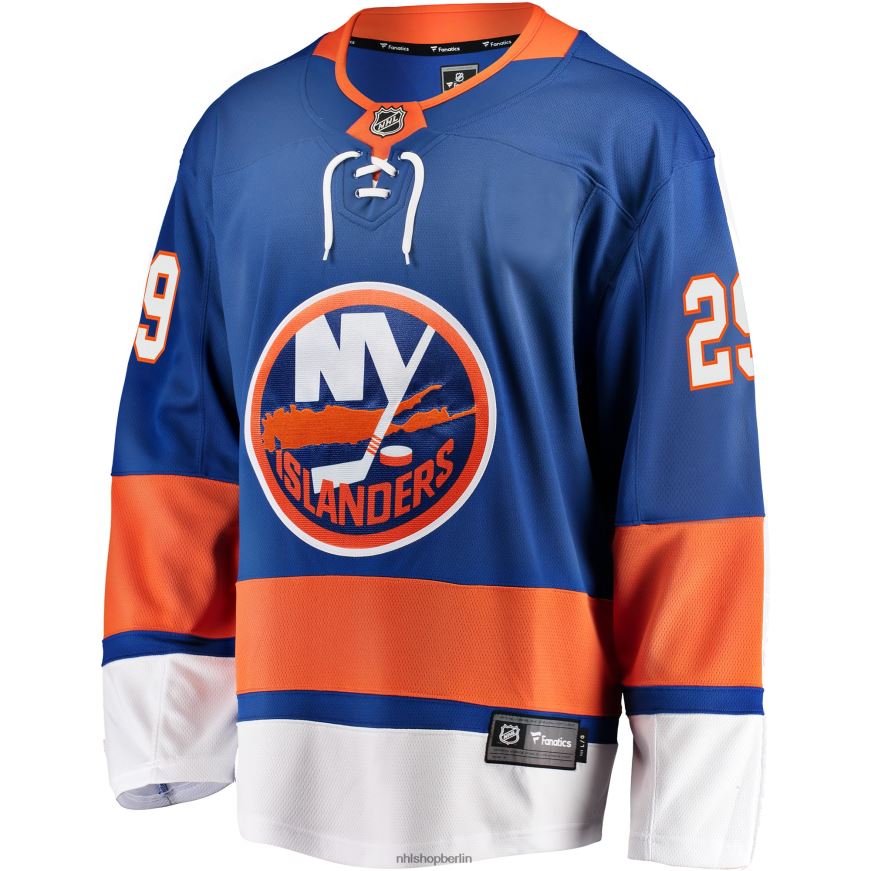 Männer NHL Royal Breakaway-Spielertrikot der New York Islanders mit Brock Nelson Fanatics-Logo Kleidung BF680T680