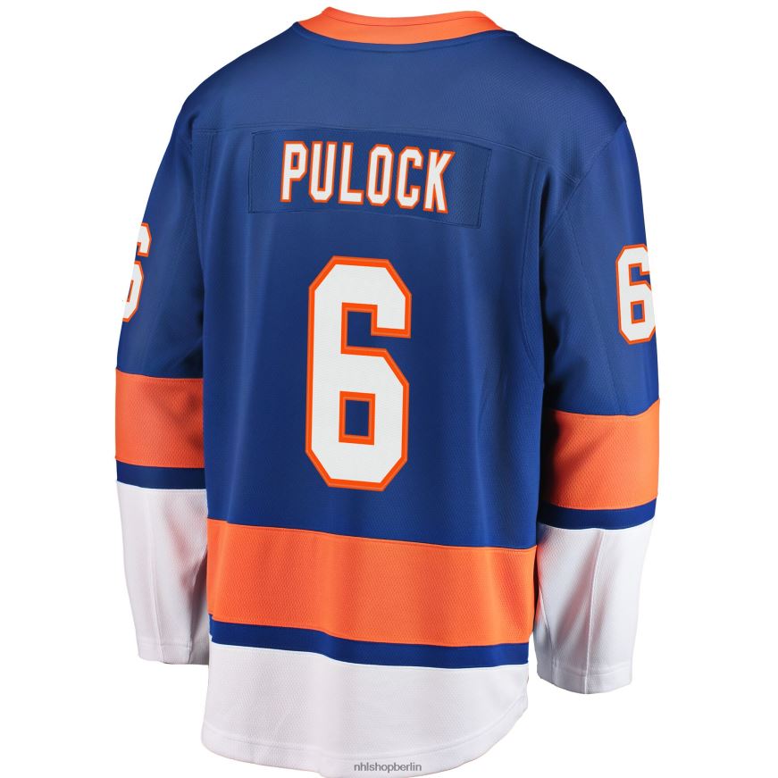 Männer NHL Royal Breakaway-Spielertrikot der New York Islanders mit Fanatics-Logo von Ryan Pulock Kleidung BF680T2183