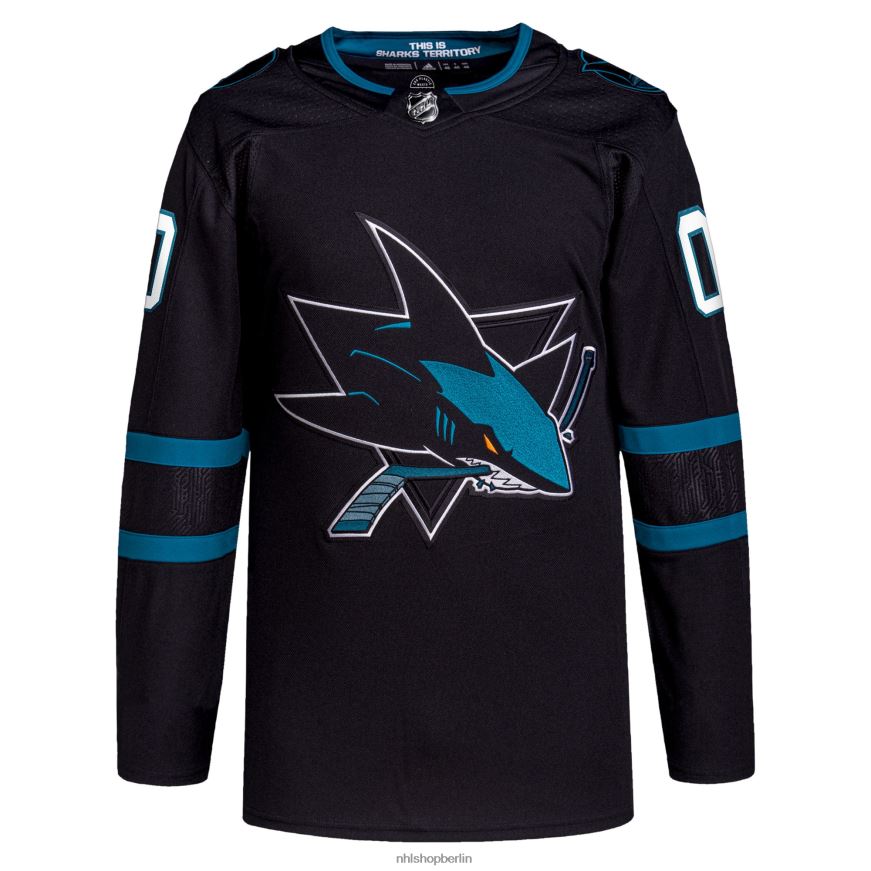 Männer NHL San Jose Sharks Adidas Schwarz Alternative Primegreen Authentic Pro Custom Trikot Kleidung BF680T1988