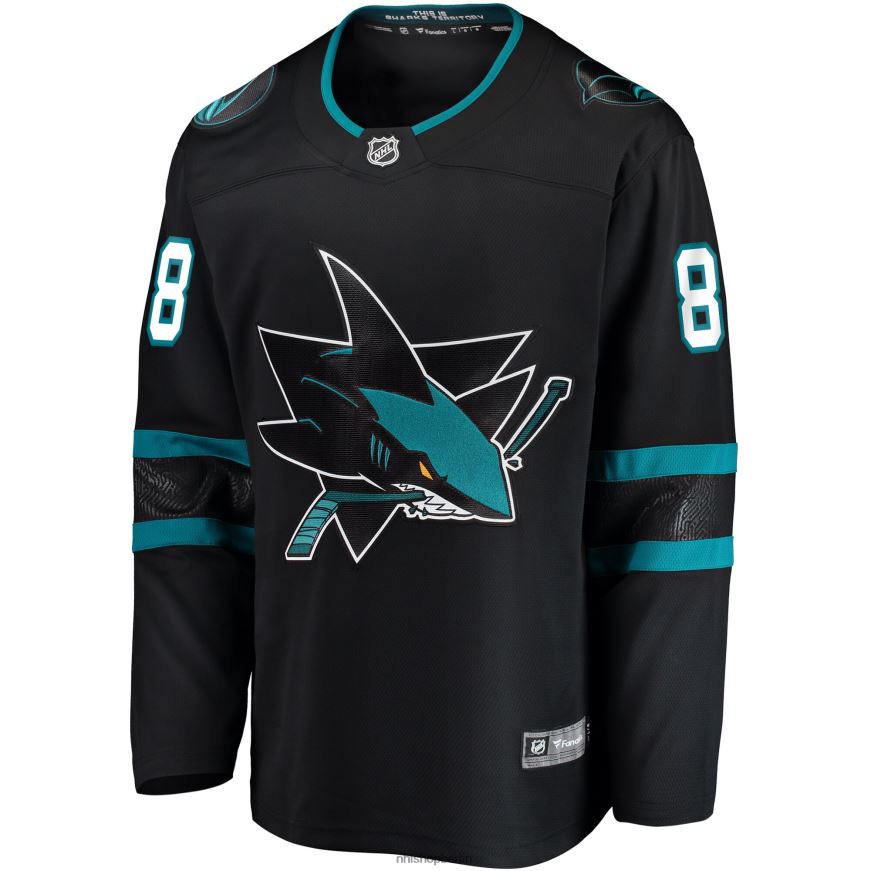 Männer NHL San Jose Sharks Brent Burns Fanatics-gebrandetes schwarzes Alternative-Breakaway-Spielertrikot Kleidung BF680T1198