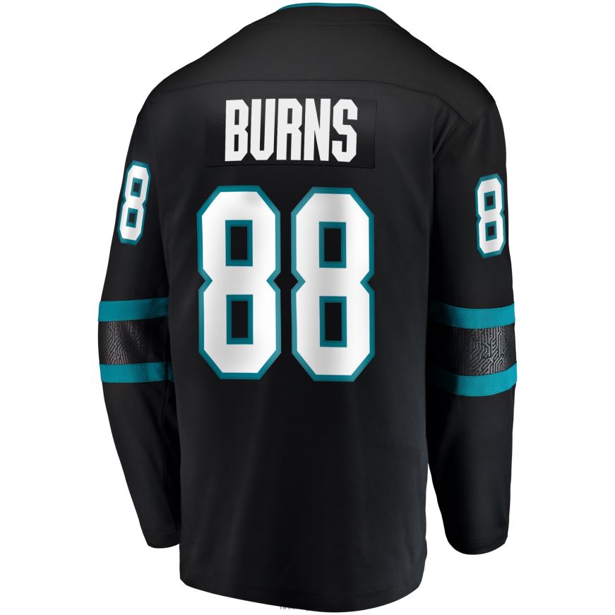 Männer NHL San Jose Sharks Brent Burns Fanatics-gebrandetes schwarzes Alternative-Breakaway-Spielertrikot Kleidung BF680T1198