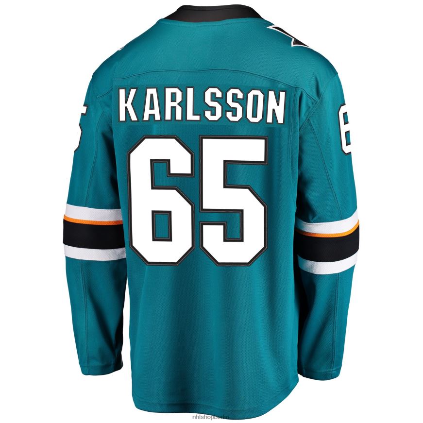 Männer NHL San Jose Sharks Erik Karlsson Fanatics Branded Teal 2021/22 Home Premier Breakaway Player Jersey Kleidung BF680T266