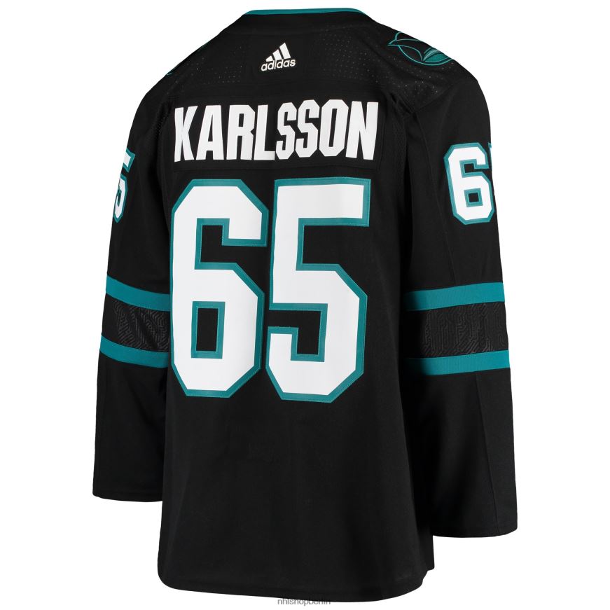 Männer NHL San Jose Sharks Erik Karlsson adidas Black Team Alternative Authentic-Trikot Kleidung BF680T241