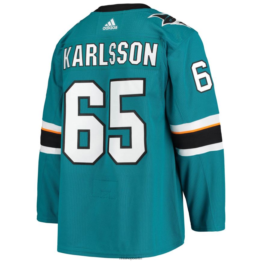 Männer NHL San Jose Sharks Erik Karlsson adidas Teal Alternative Authentic Player Jersey Kleidung BF680T1554