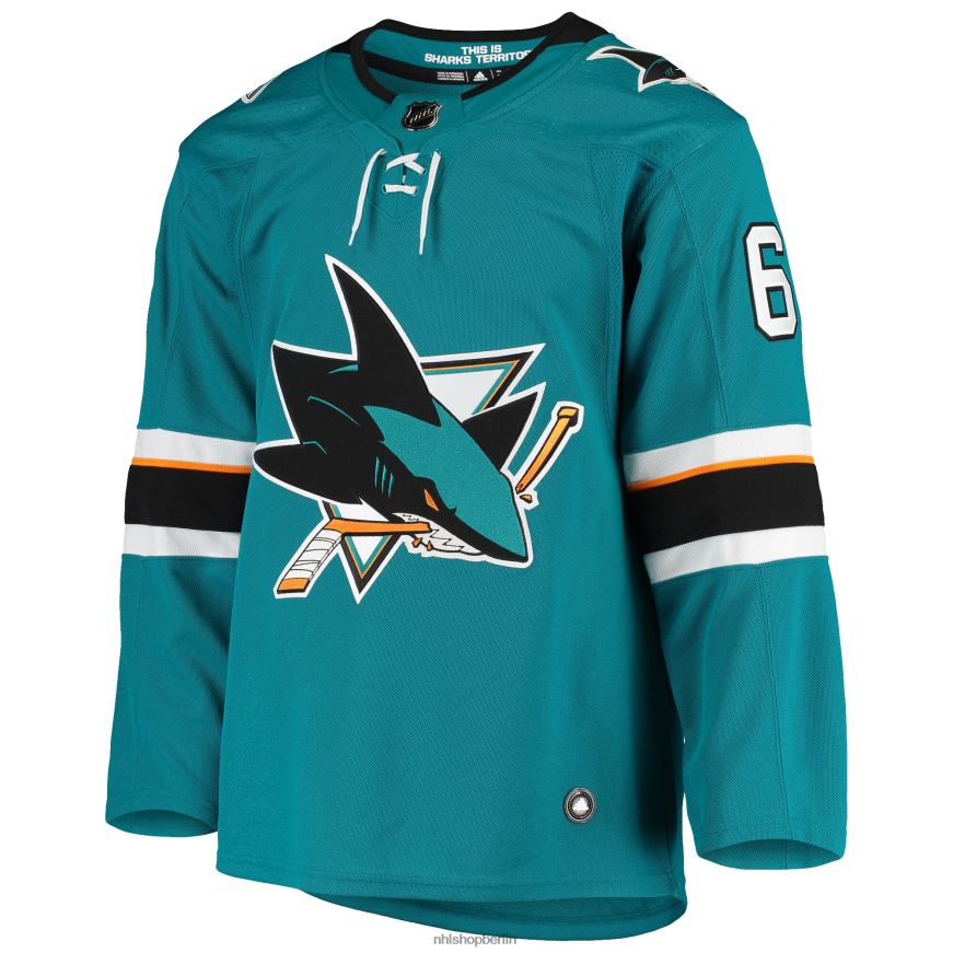 Männer NHL San Jose Sharks Erik Karlsson adidas Teal Authentisches Heimspielertrikot Kleidung BF680T2274