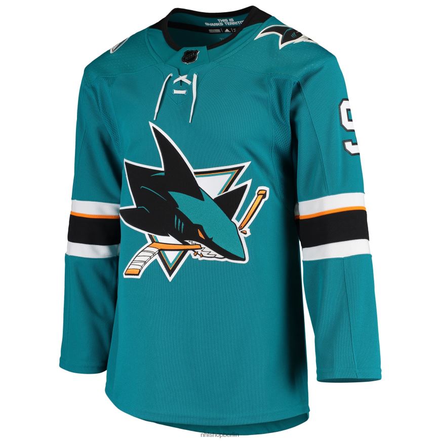 Männer NHL San Jose Sharks Evander Kane adidas Teal Authentisches Heimspielertrikot Kleidung BF680T1520