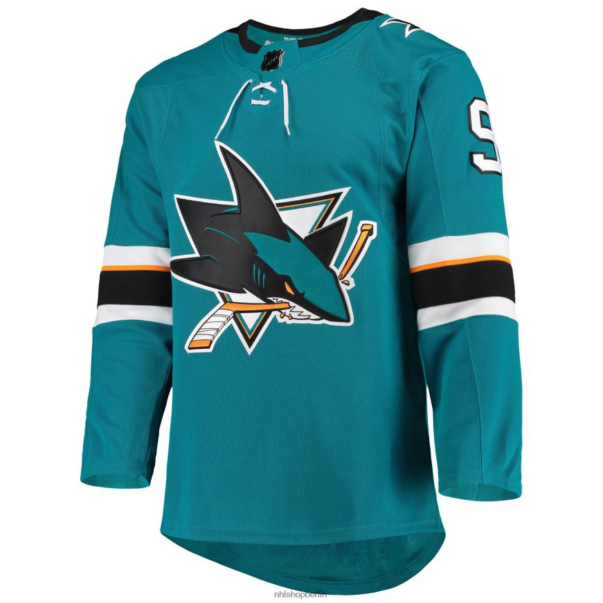 Männer NHL San Jose Sharks Evander Kane adidas Teal Home Authentisches Pro-Spieler-Trikot Kleidung BF680T1204