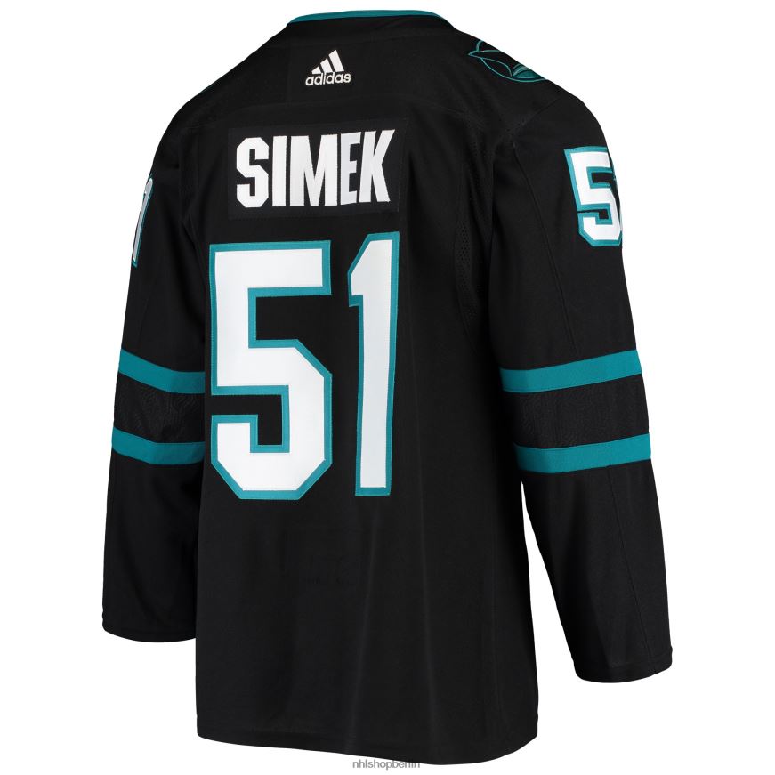 Männer NHL San Jose Sharks Radim Simek adidas schwarzes alternatives authentisches Trikot Kleidung BF680T2128