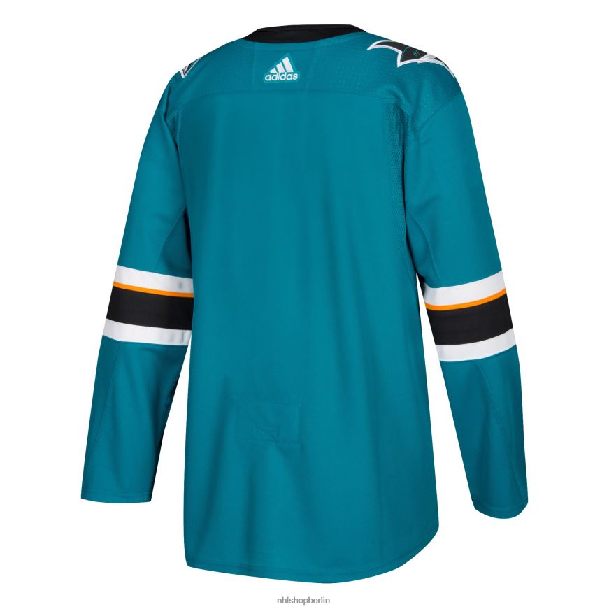 Männer NHL San Jose Sharks adidas Teal Home Authentic Blank Trikot Kleidung BF680T1991