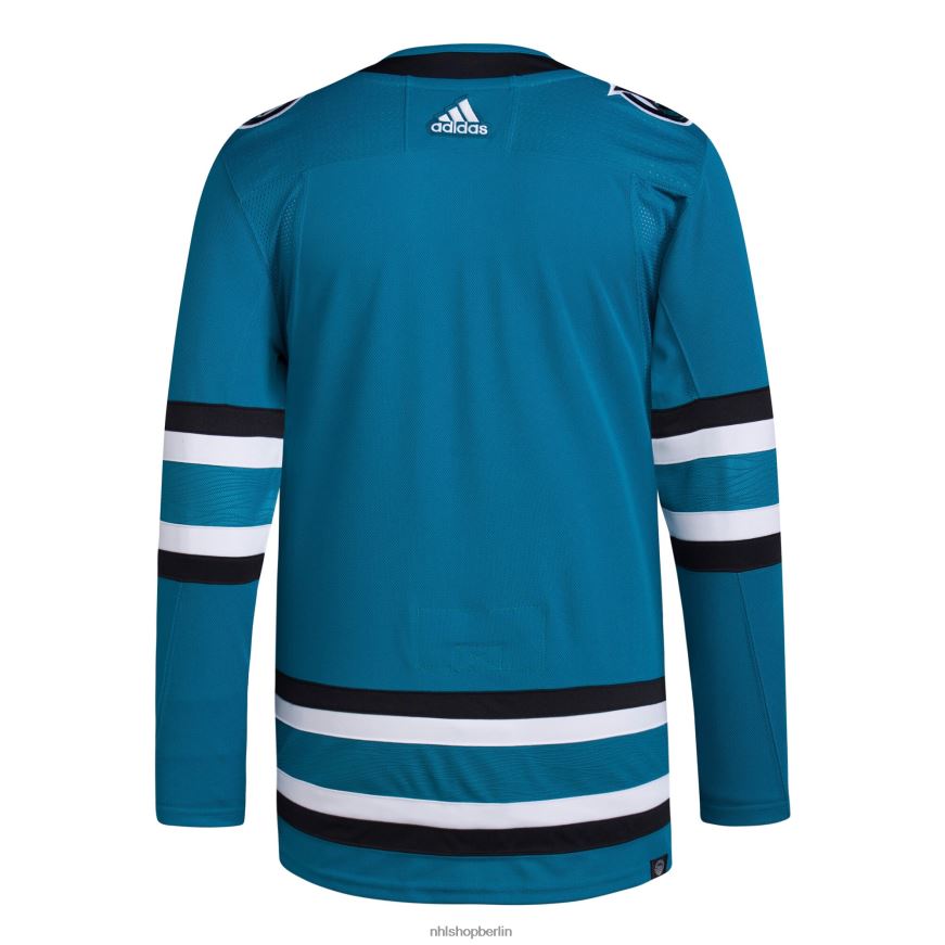 Männer NHL San Jose Sharks adidas Teal Home Primegreen authentisches Profi-Trikot Kleidung BF680T1040