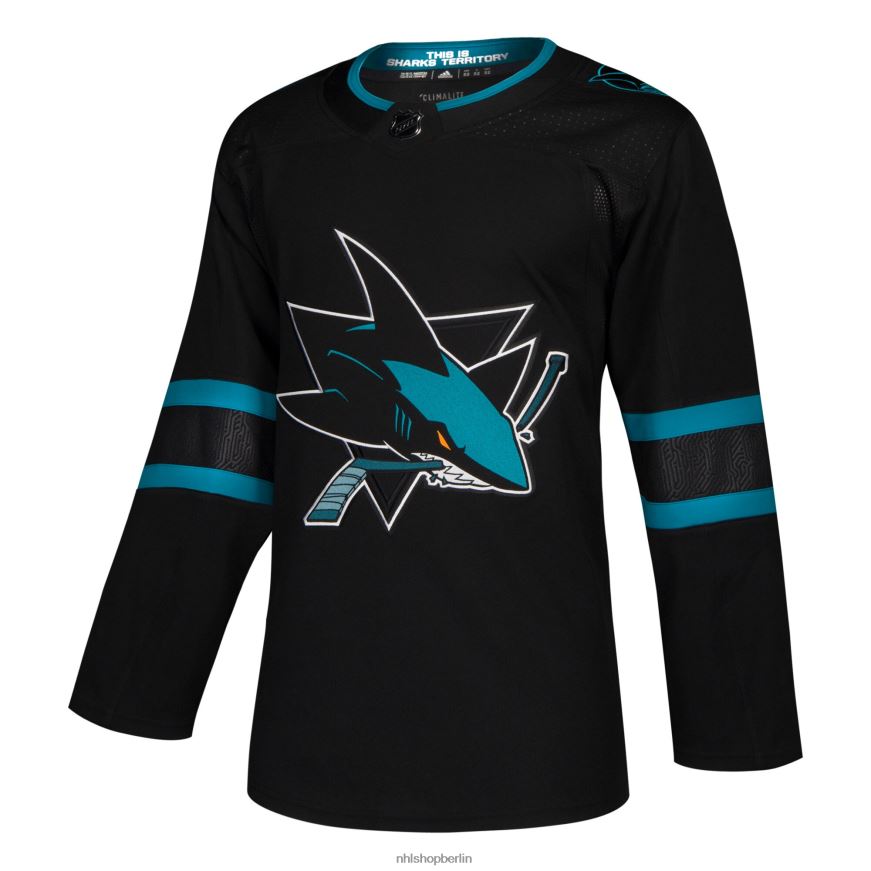 Männer NHL San Jose Sharks adidas schwarzes alternatives authentisches Trikot Kleidung BF680T863