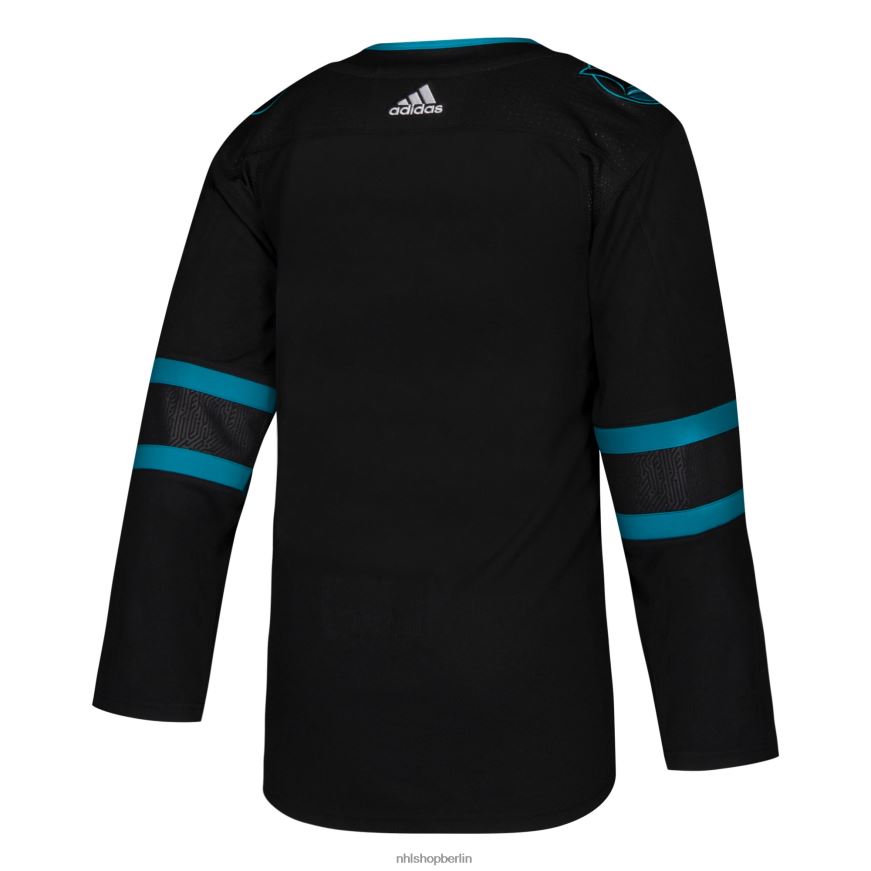 Männer NHL San Jose Sharks adidas schwarzes alternatives authentisches Trikot Kleidung BF680T863