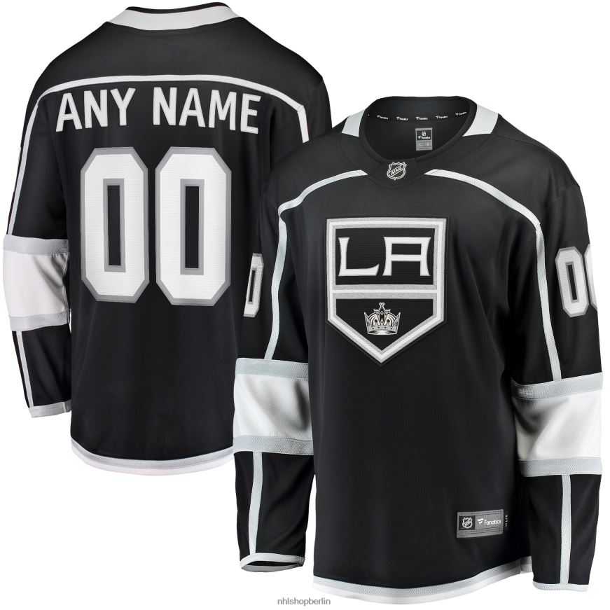 Männer NHL Schwarzes 2020/21 Home Breakaway-Trikot der Los Angeles Kings Fanatics nach Maß Kleidung BF680T124