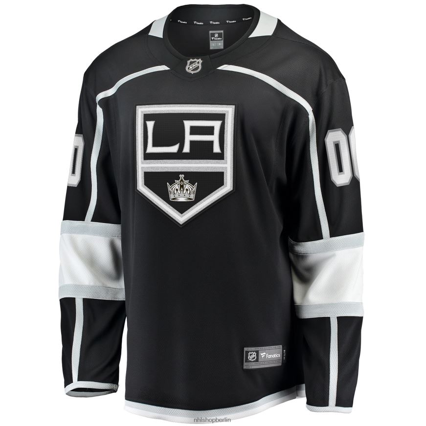 Männer NHL Schwarzes 2020/21 Home Breakaway-Trikot der Los Angeles Kings Fanatics nach Maß Kleidung BF680T124