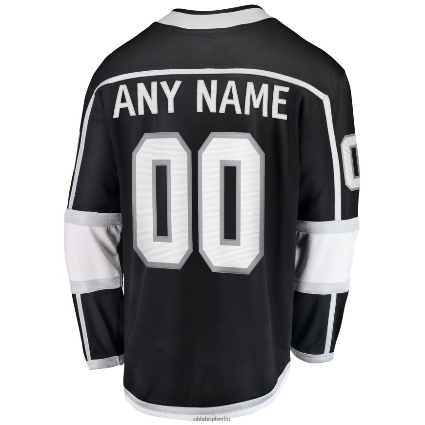 Männer NHL Schwarzes 2020/21 Home Breakaway-Trikot der Los Angeles Kings Fanatics nach Maß Kleidung BF680T124