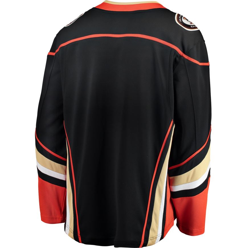 Männer NHL Schwarzes Breakaway-Heimtrikot der Anaheim Ducks mit Fanatics-Logo Kleidung BF680T622