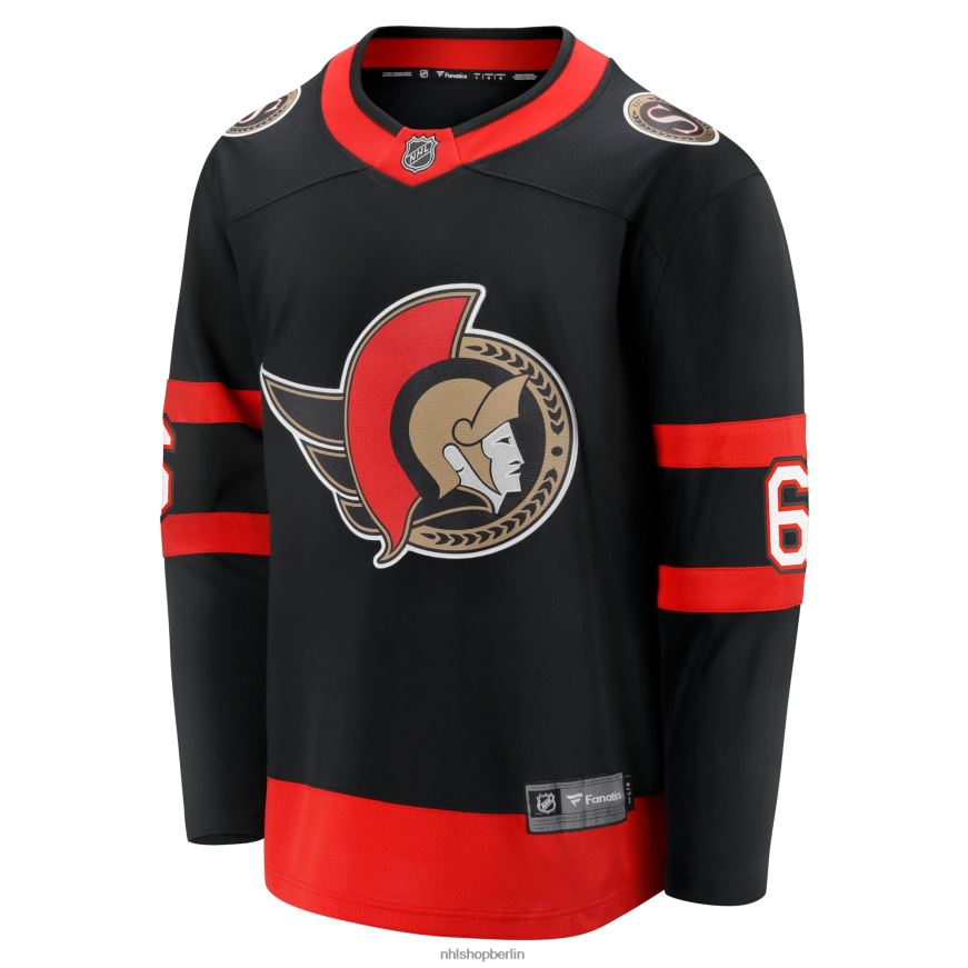 Männer NHL Schwarzes Breakaway-Heimtrikot der Ottawa Senators mit Jakob Chychrun Fanatics-Logo Kleidung BF680T1617