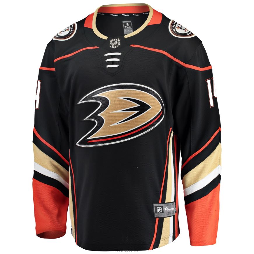 Männer NHL Schwarzes Breakaway-Spielertrikot der Anaheim Ducks mit Adam Henrique Fanatics-Logo Kleidung BF680T1836