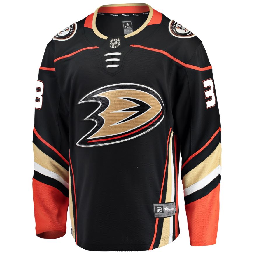 Männer NHL Schwarzes Breakaway-Spielertrikot der Anaheim Ducks mit Fanatics-Logo von Jakob Silfverberg Kleidung BF680T1487