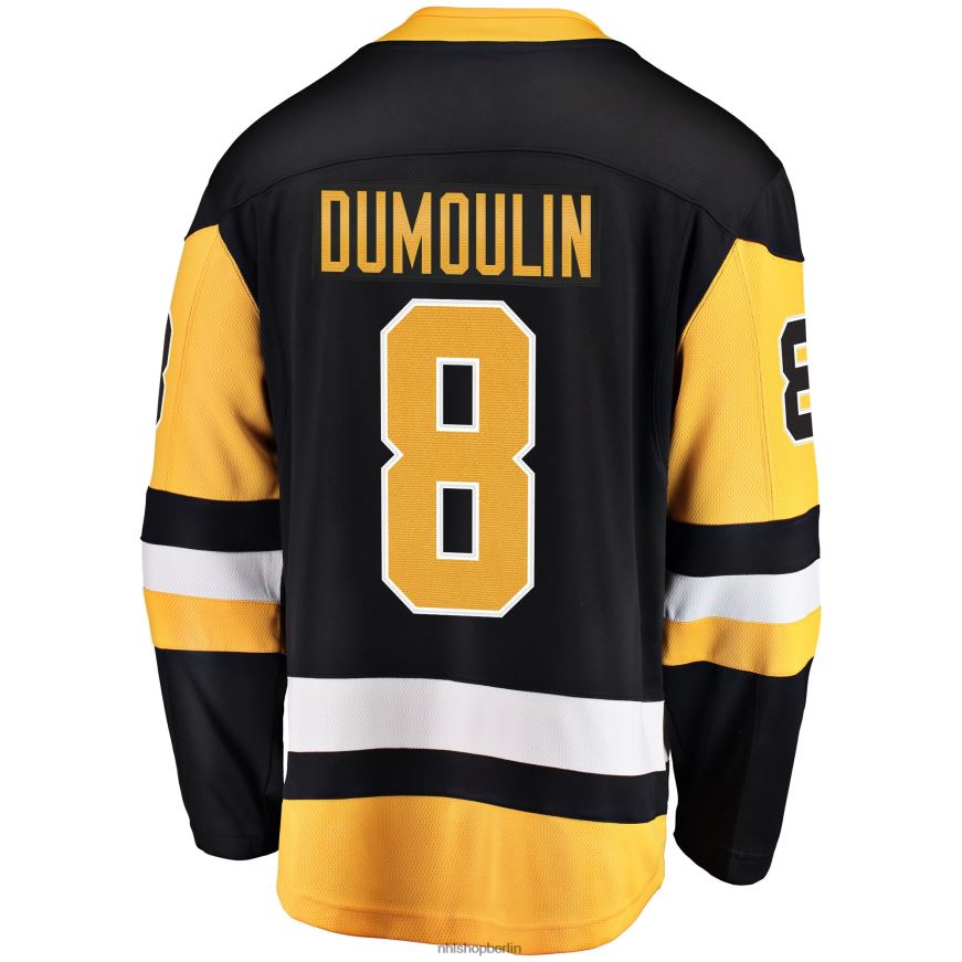 Männer NHL Schwarzes Heim-Ausreißertrikot der Pittsburgh Penguins mit Fanatics-Logo von Brian Dumoulin Kleidung BF680T1665