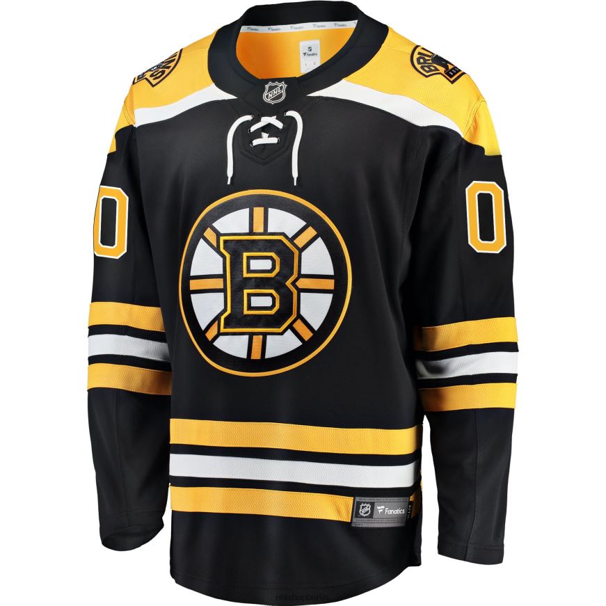 Männer NHL Schwarzes Home-Breakaway-Trikot mit Fanatics-Logo der Boston Bruins Kleidung BF680T15