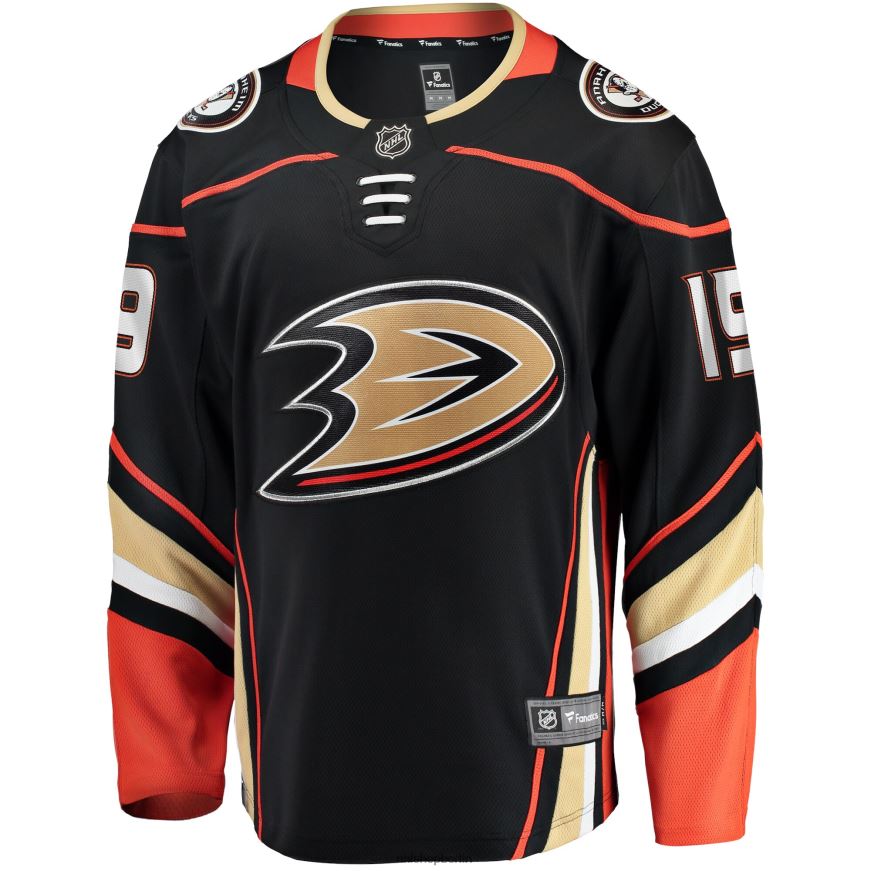 Männer NHL Schwarzes Trikot der abtrünnigen Heimmannschaft der Anaheim Ducks mit Troy-Terry-Fanatiker-Logo Kleidung BF680T1694