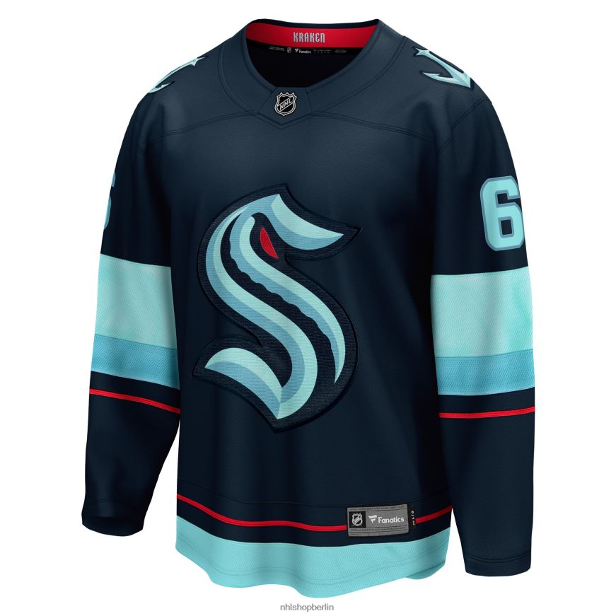 Männer NHL Seattle Kraken Adam Larsson Fanatics Branded Deep Sea Blue Breakaway-Heimtrikot Kleidung BF680T1461