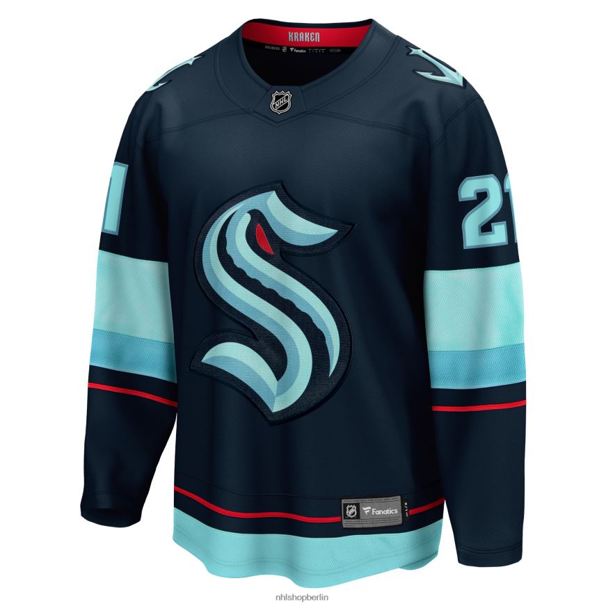 Männer NHL Seattle Kraken Alexander Wennberg Fanatics-gebrandetes marineblaues Breakaway-Spieler-Heimtrikot Kleidung BF680T1269