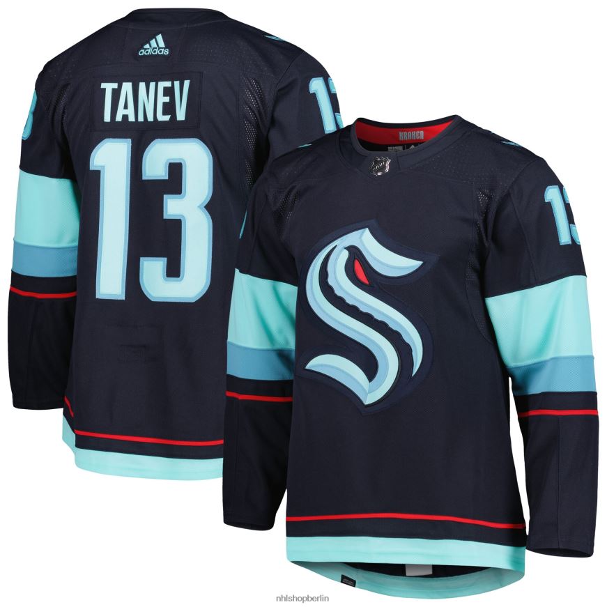 Männer NHL Seattle Kraken Brandon Tanev Adidas Deep Sea Blue Primegreen Authentisches Profi-Heimspielertrikot Kleidung BF680T371