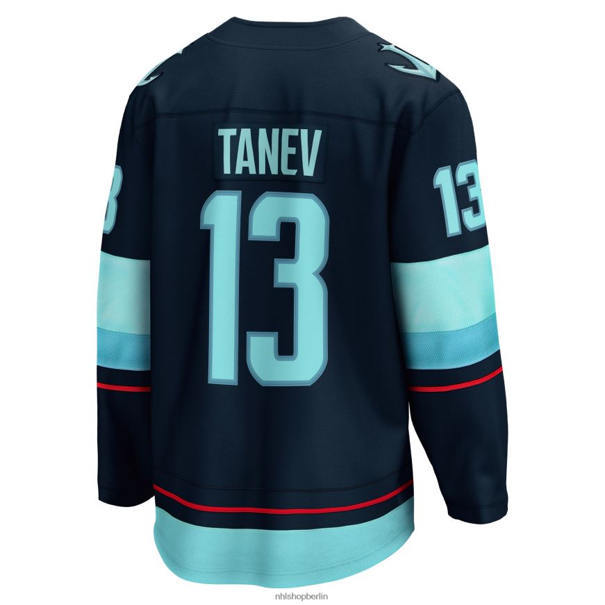 Männer NHL Seattle Kraken Brandon Tanev Fanatics Branded Deep Sea Blue Home Premier Breakaway-Spielertrikot Kleidung BF680T121