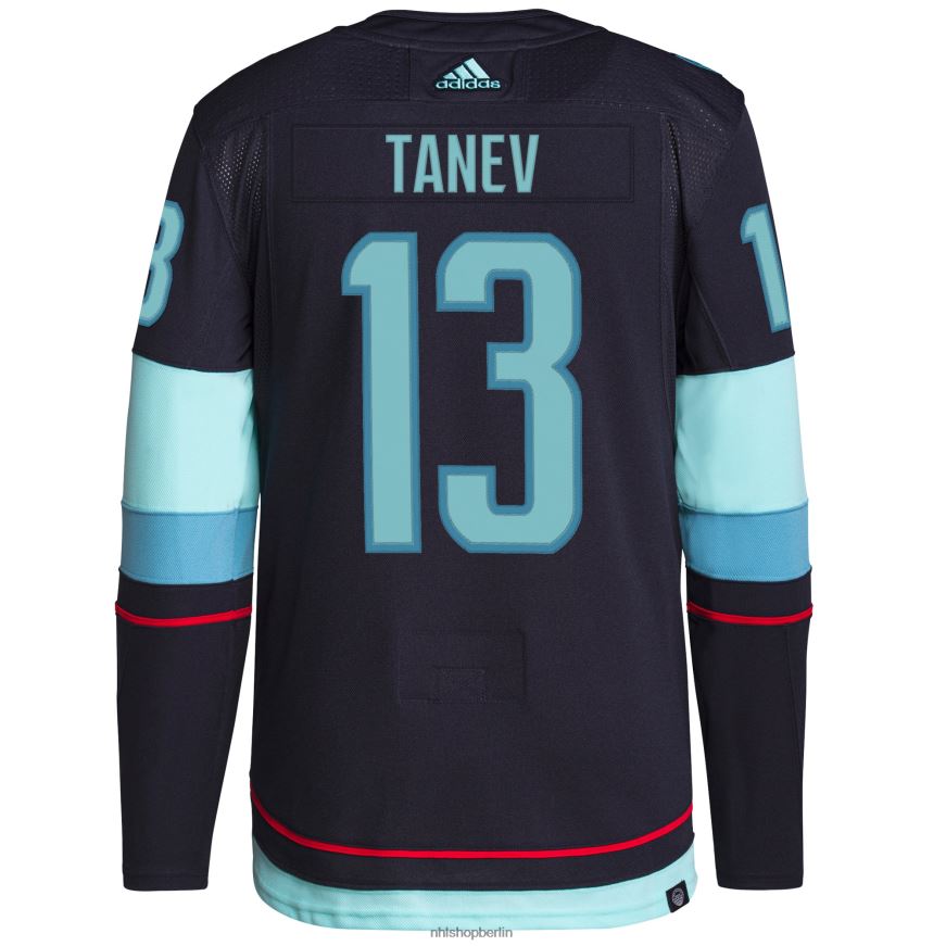 Männer NHL Seattle Kraken Brandon Tanev adidas Navy Home Authentic Primegreen Spielertrikot Kleidung BF680T1733