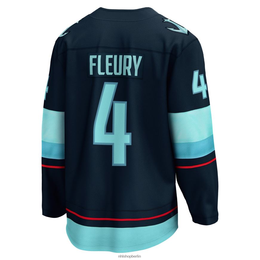 Männer NHL Seattle Kraken Haydn Fleury Fanatics Branded Deep Sea Blue Home Breakaway Player Jersey Kleidung BF680T2169