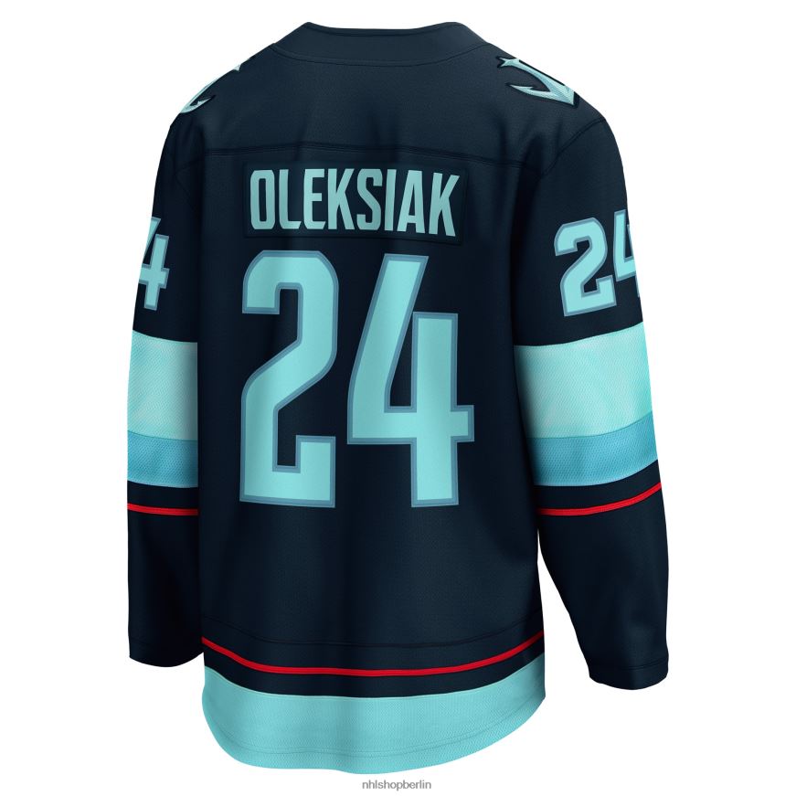 Männer NHL Seattle Kraken Jamie Oleksiak Fanatics Branded Deep Sea Blue Breakaway-Heimtrikot Kleidung BF680T1069