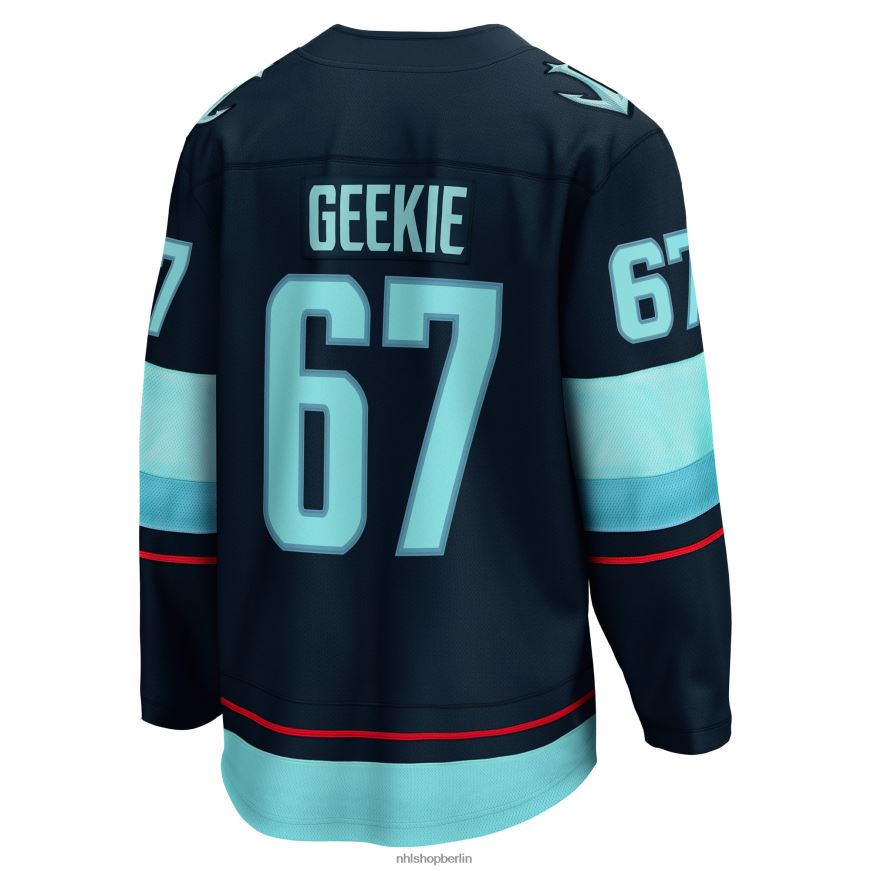 Männer NHL Seattle Kraken Morgan Geekie Fanatics Branded Deep Sea Blue Heim-Breakaway-Spielertrikot Kleidung BF680T974