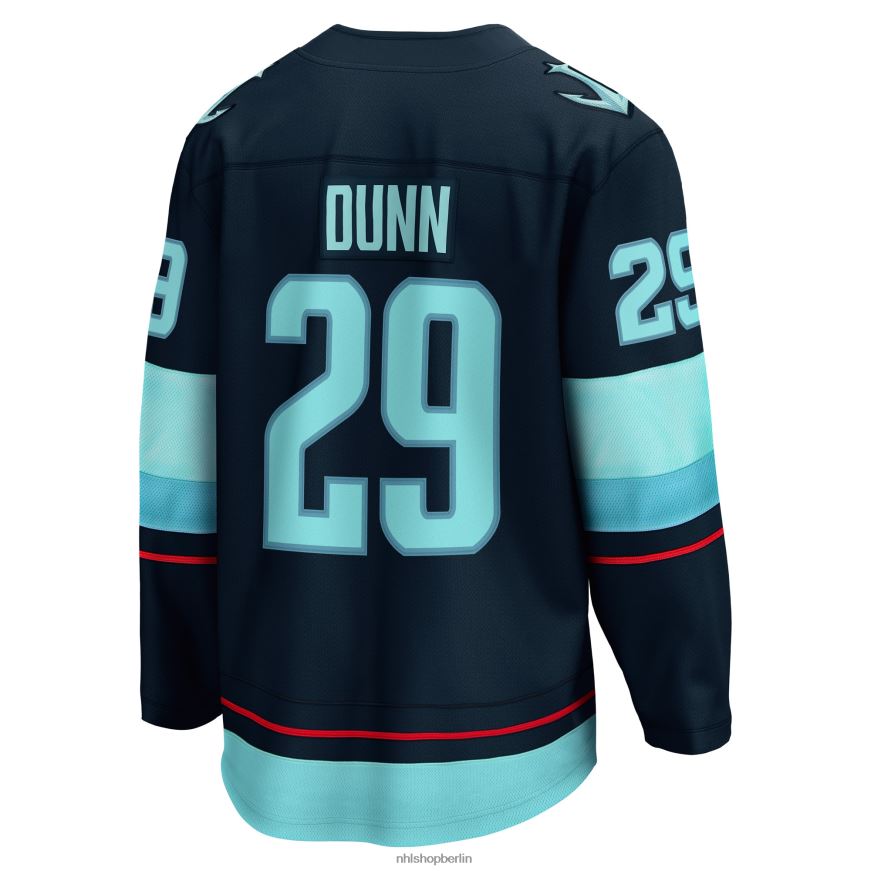 Männer NHL Seattle Kraken Vince Dunn Fanatics Branded Deep Sea Blue Breakaway-Heimtrikot Kleidung BF680T315