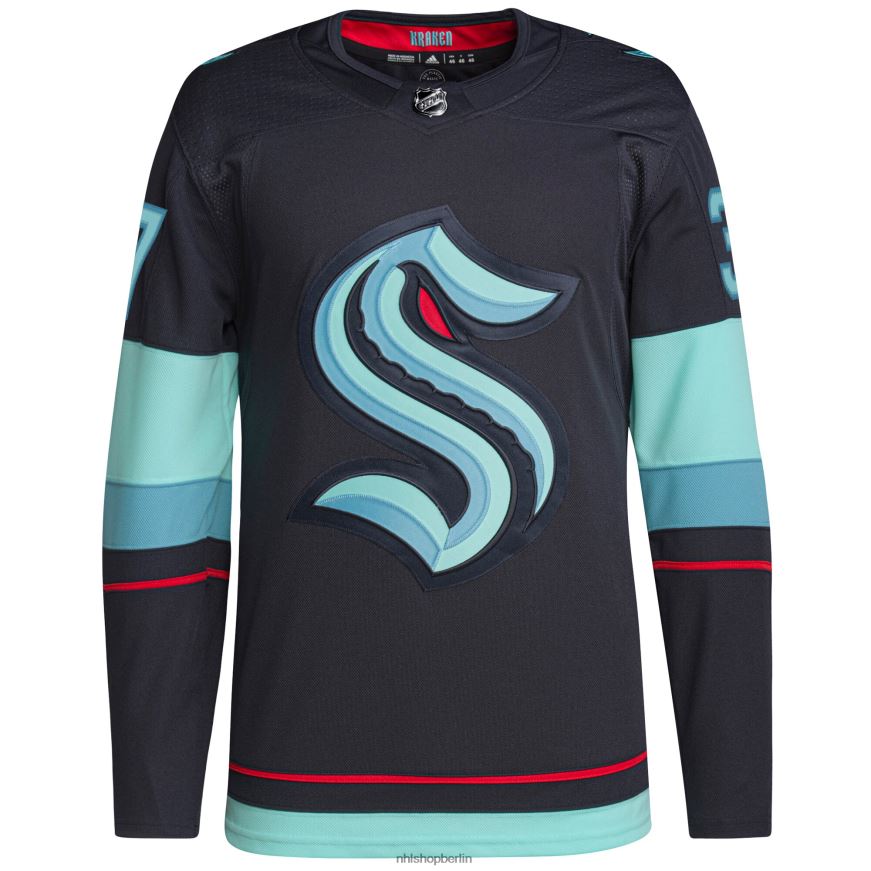 Männer NHL Seattle Kraken Yanni Gourde adidas Navy Home Authentic Primegreen Spielertrikot Kleidung BF680T609