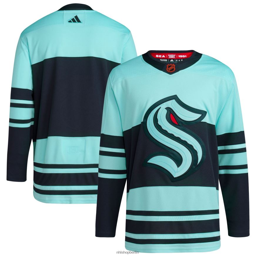 Männer NHL Seattle Kraken adidas Teal Reverse Retro 20 Authentic Blank Jersey Kleidung BF680T2344