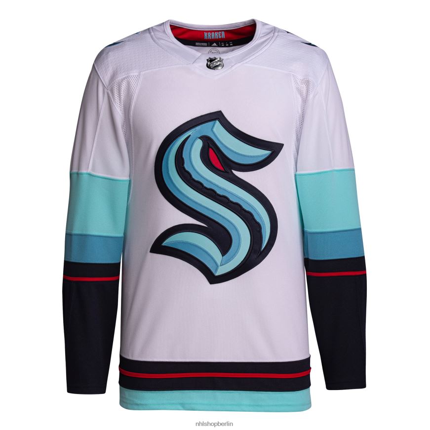 Männer NHL Seattle Kraken adidas White Away Primegreen authentisches Trikot Kleidung BF680T580