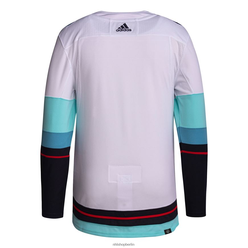 Männer NHL Seattle Kraken adidas White Away Primegreen authentisches Trikot Kleidung BF680T580