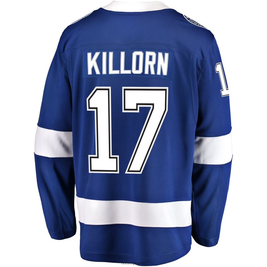 Männer NHL Tampa Bay Lightning Alex Killorn Fanatics-gebrandetes blaues Home-Breakaway-Spielertrikot Kleidung BF680T1426