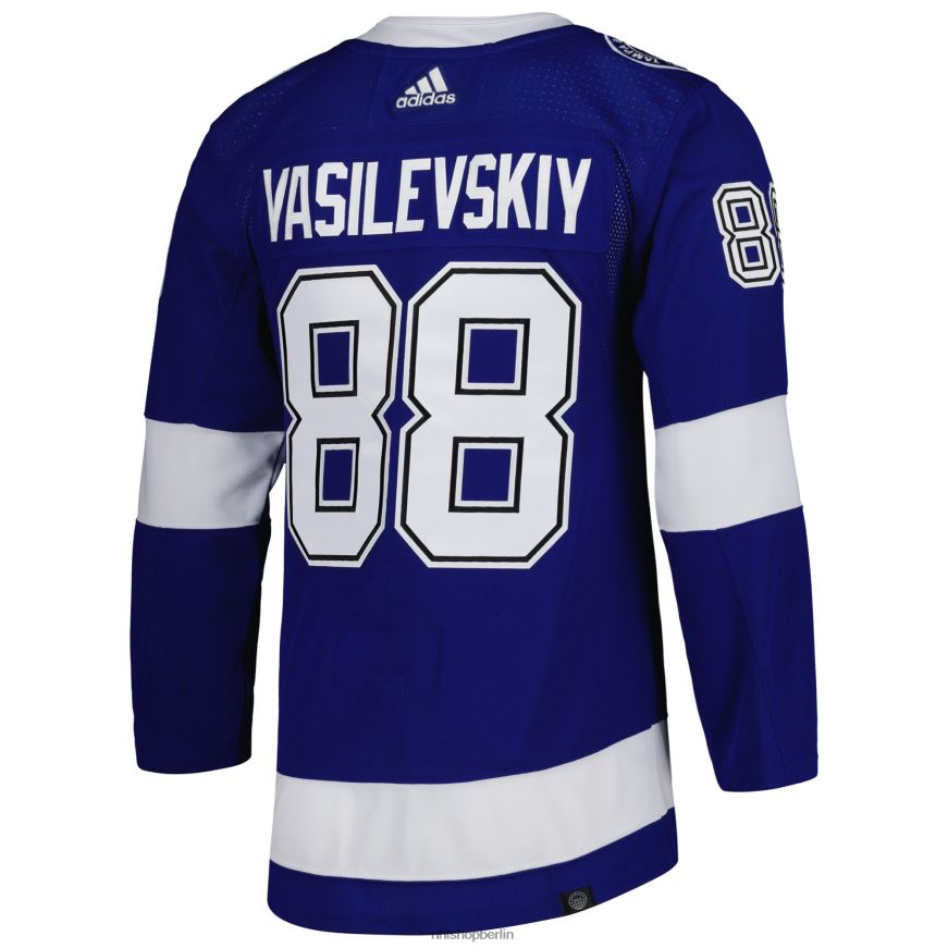 Männer NHL Tampa Bay Lightning Andrei Vasilevskiy adidas Blue Home Primegreen Authentic Pro Player Jersey Kleidung BF680T723