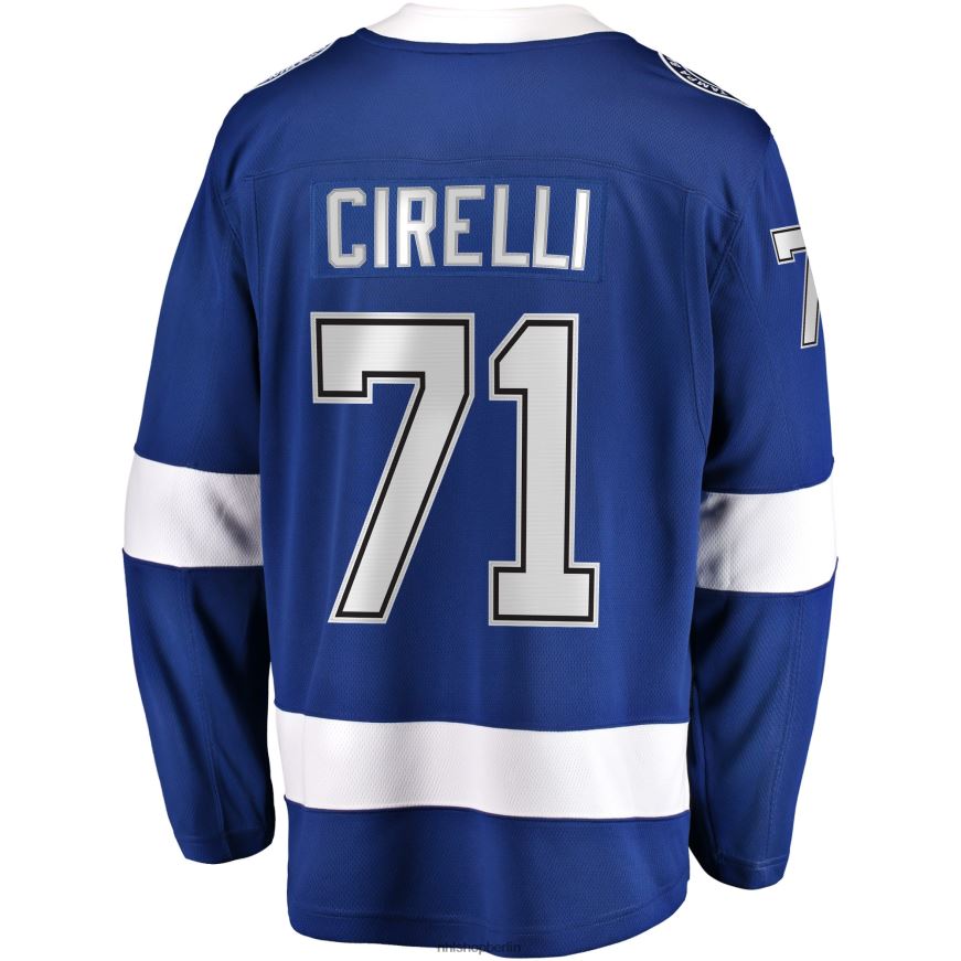 Männer NHL Tampa Bay Lightning Anthony Cirelli Fanatics-gebrandetes blaues Home-Breakaway-Spielertrikot Kleidung BF680T1207