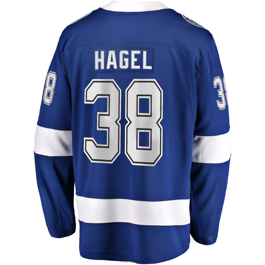 Männer NHL Tampa Bay Lightning Brandon Hagel Fanatics-gebrandetes blaues Home-Breakaway-Spielertrikot Kleidung BF680T817