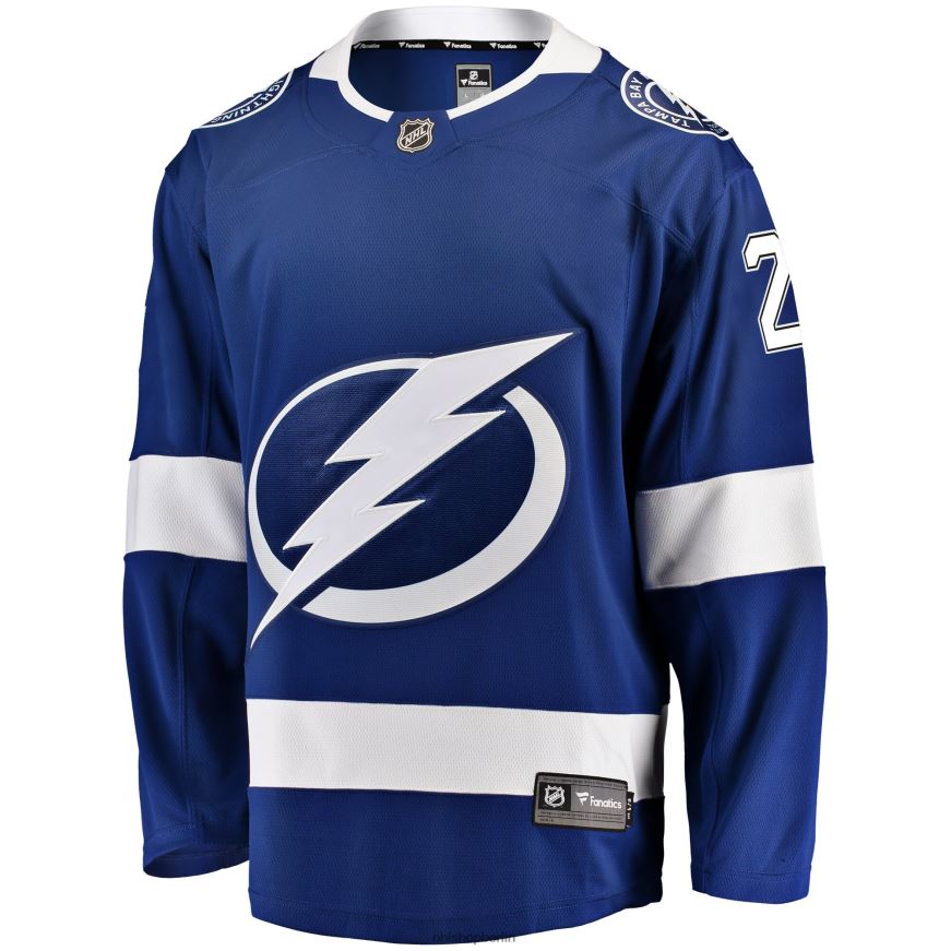 Männer NHL Tampa Bay Lightning Brayden Point Fanatics-gebrandetes blaues Home-Breakaway-Spielertrikot Kleidung BF680T947