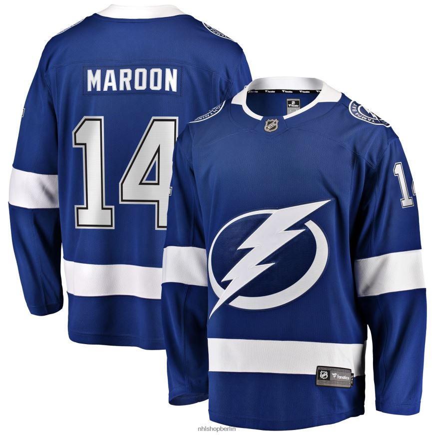 Männer NHL Tampa Bay Lightning Pat Maroon Fanatics-Markenblaues Replica-Spielertrikot Kleidung BF680T2333