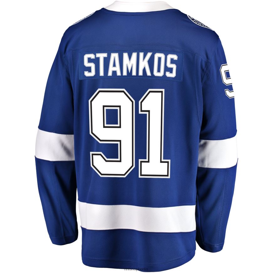 Männer NHL Tampa Bay Lightning Steven Stamkos Fanatics-gebrandetes blaues Breakaway-Spielertrikot Kleidung BF680T51