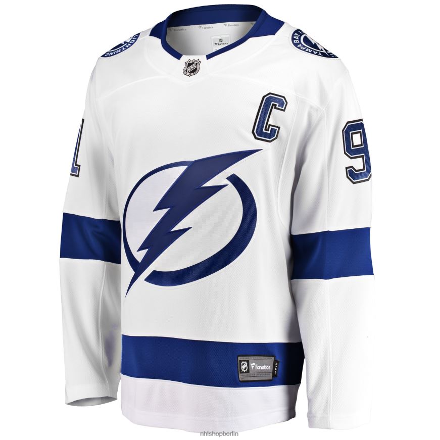 Männer NHL Tampa Bay Lightning Steven Stamkos Fanatics-gebrandetes weißes Breakaway-Spielertrikot Kleidung BF680T312